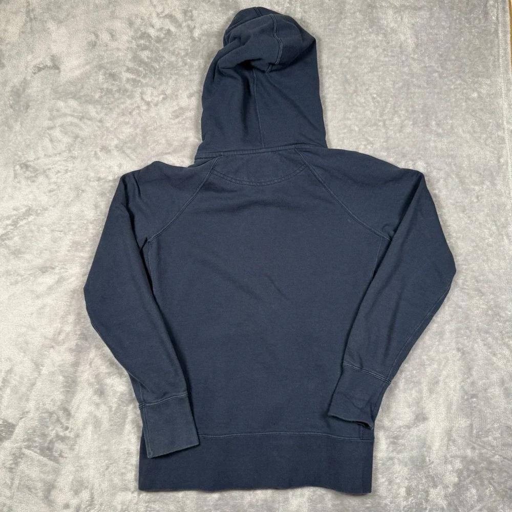 American‎ Giant Hoodie Womens L Blue Classic Full Zip Elbow Patches Heavyweight